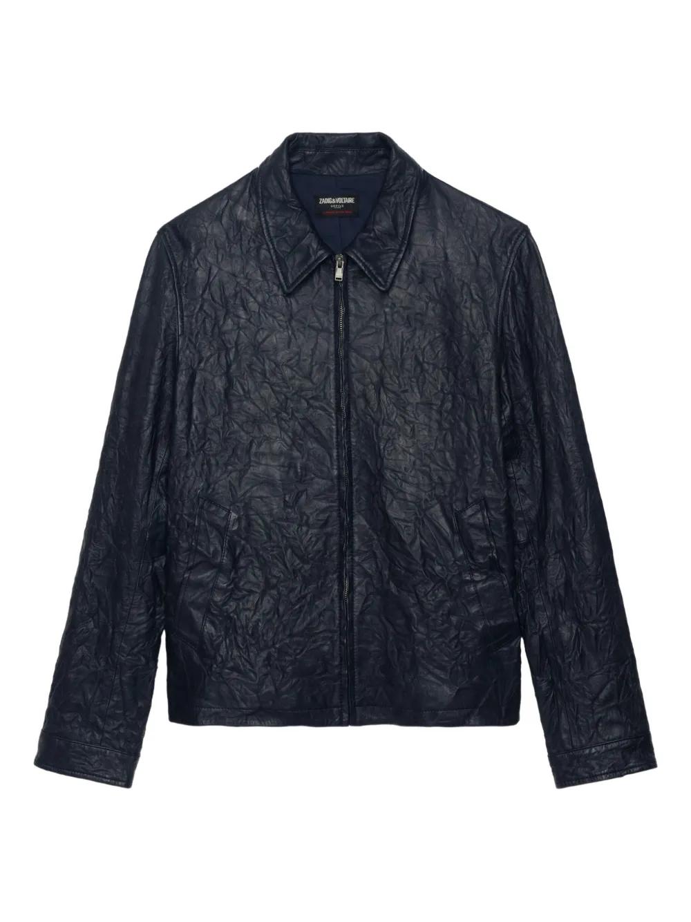 美品Zadig&Voltaire 本革ジャケット Zadig & Voltaire Lazy Cuir Lisse Black leather motorcycle