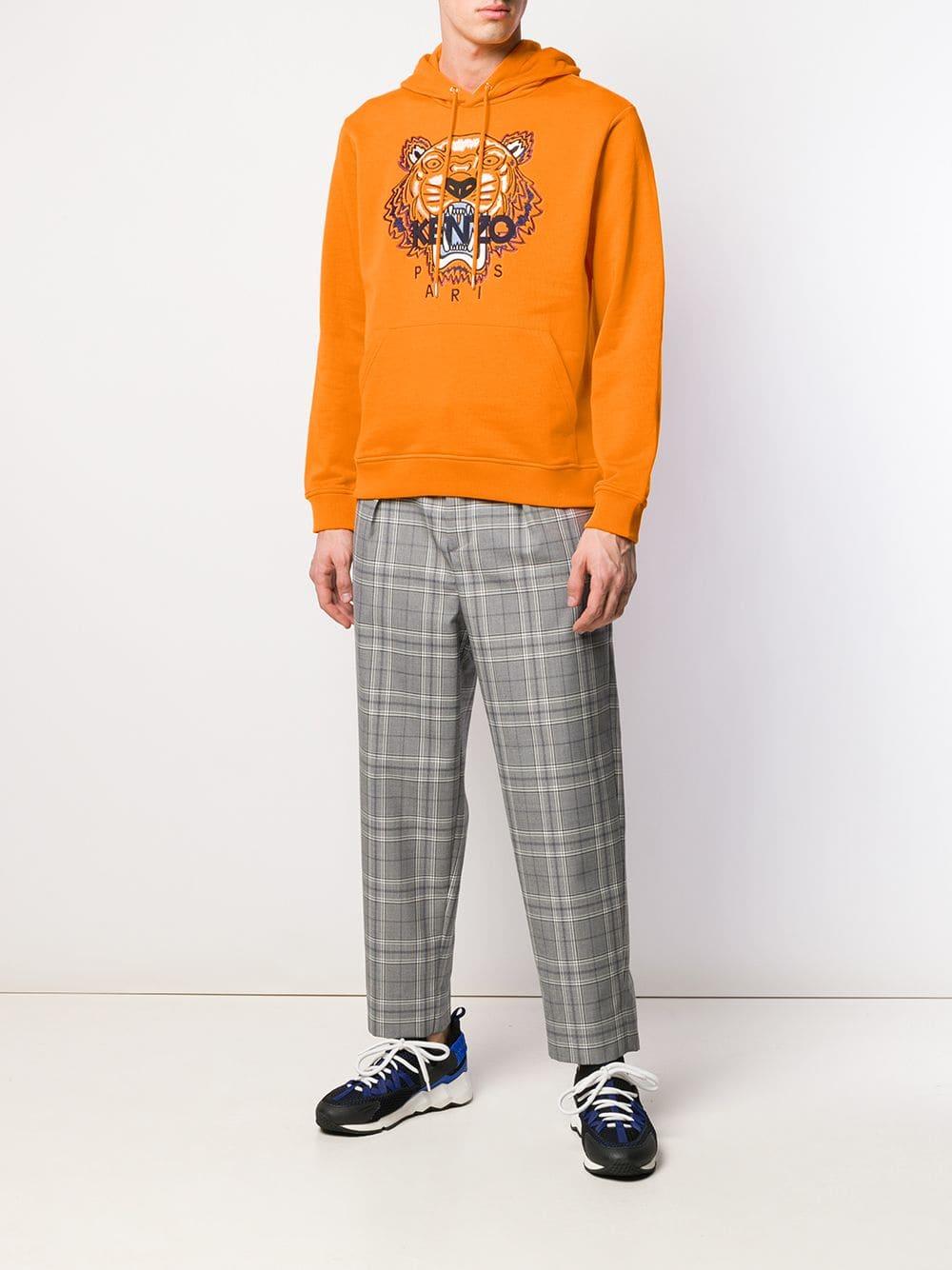 Sudadera con tigre estampado y capucha KENZO de hombre de color Naranja |  Lyst