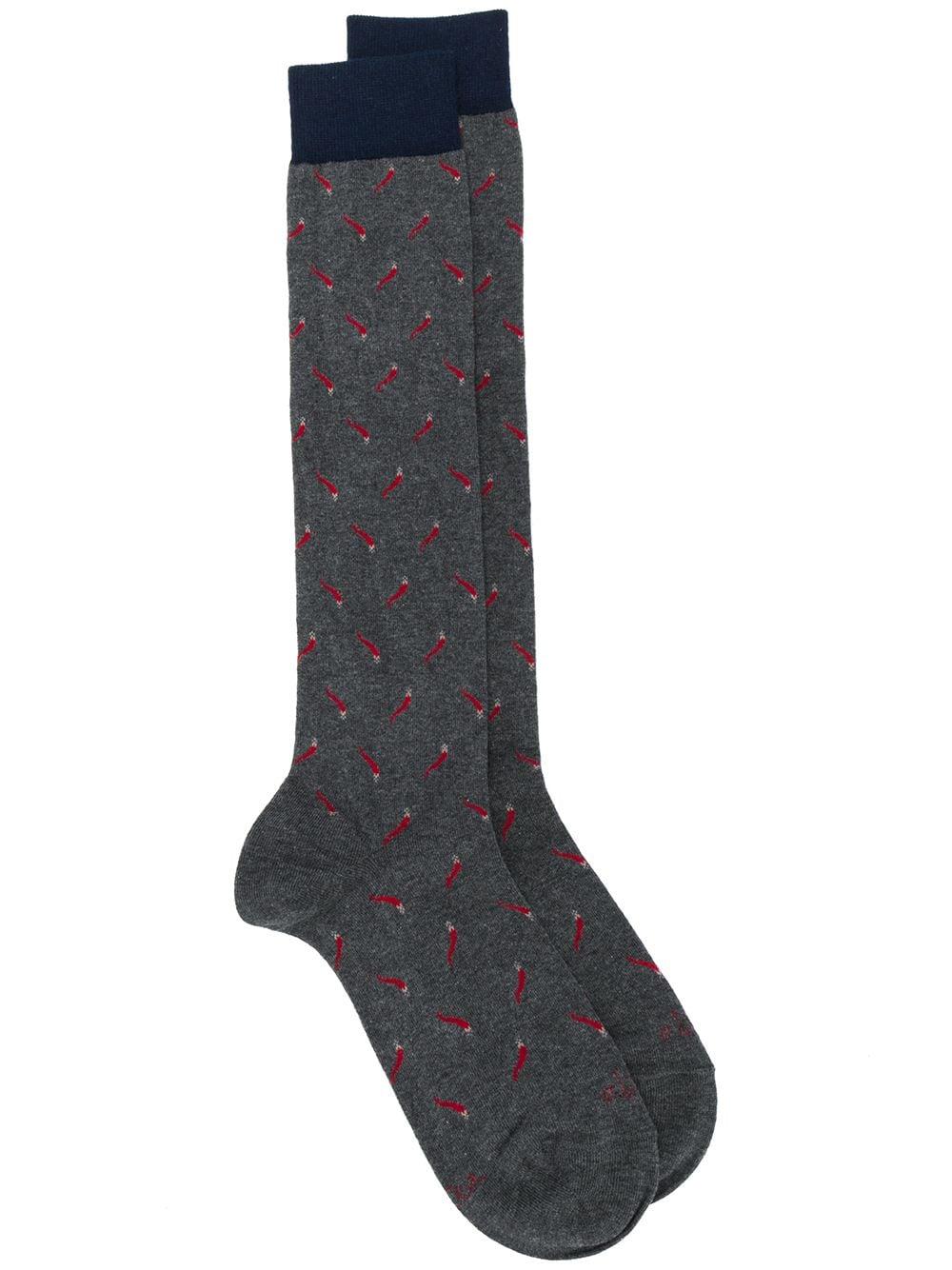 Altea Baumwolle Gestrickte Socken in Grau für Herren - Lyst