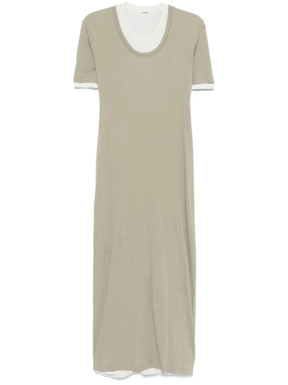 【関税込み】Jil Sander オフホワイト イブニング マキシドレス Jil Sander ノースリーブ マキシドレス | ピンク | FARFETCH JP