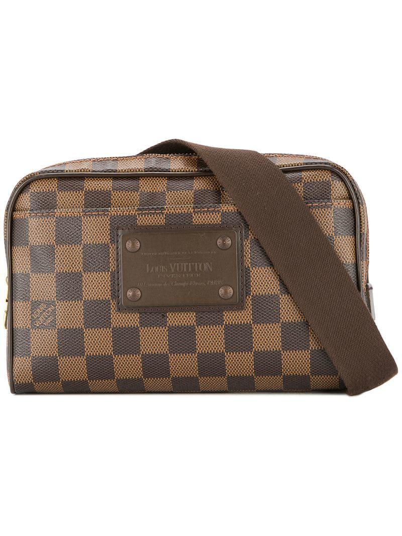 Louis+Vuitton+Bum+Bag+Black+Interior+Belt+Bag+Brown+Canvas for sale online