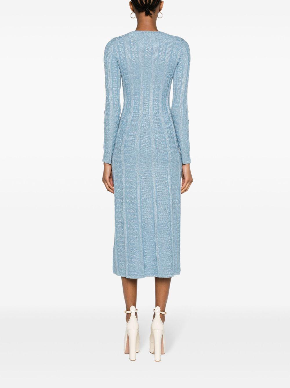 open lace back dress Sandro // Striped Rib Knit Dress – VSP Consignment