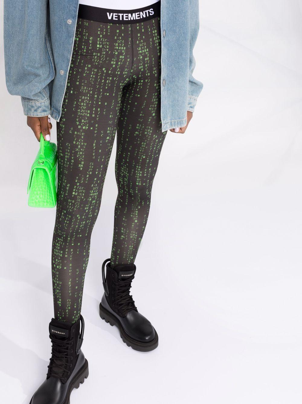 Vetements Green Code leggings in Gray