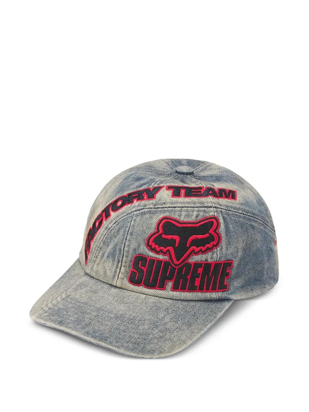 Supreme X Fox Racing Logo-Embroidered Cap in Blue for Men | Lyst