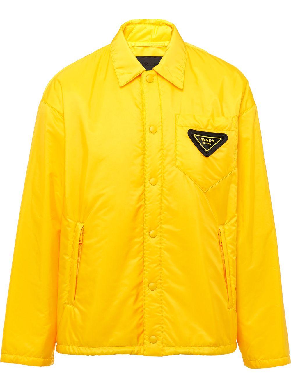 Prada Synthetic Re-nylon Lightweight Jacket in Yellow for Men - Lyst