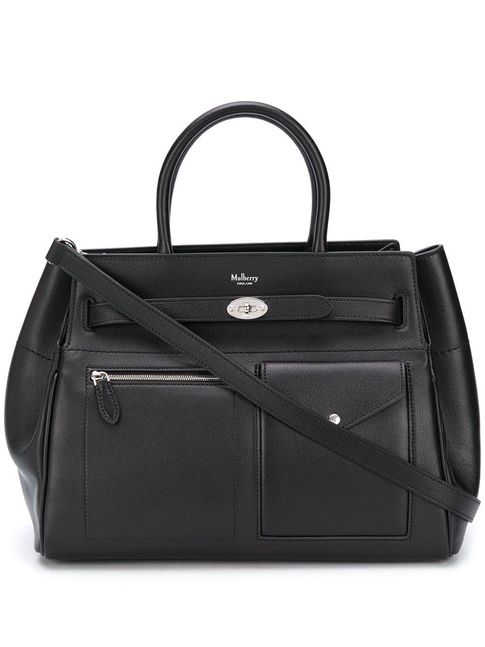 Mulberry Bayswater Multi-pocket Tote Bag in Black | Lyst