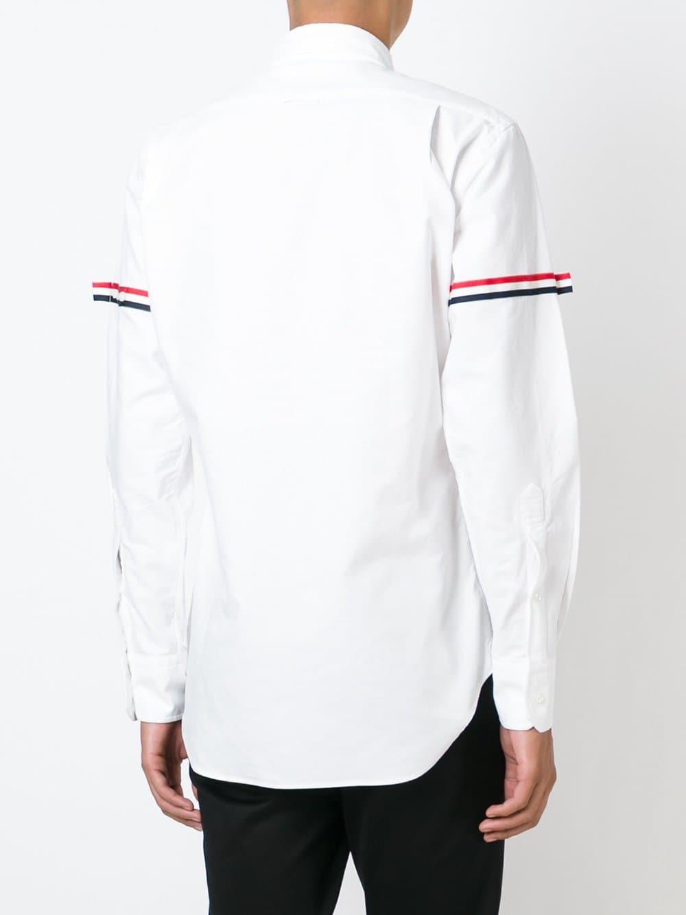 thom browne grosgrain armband oxford shirt