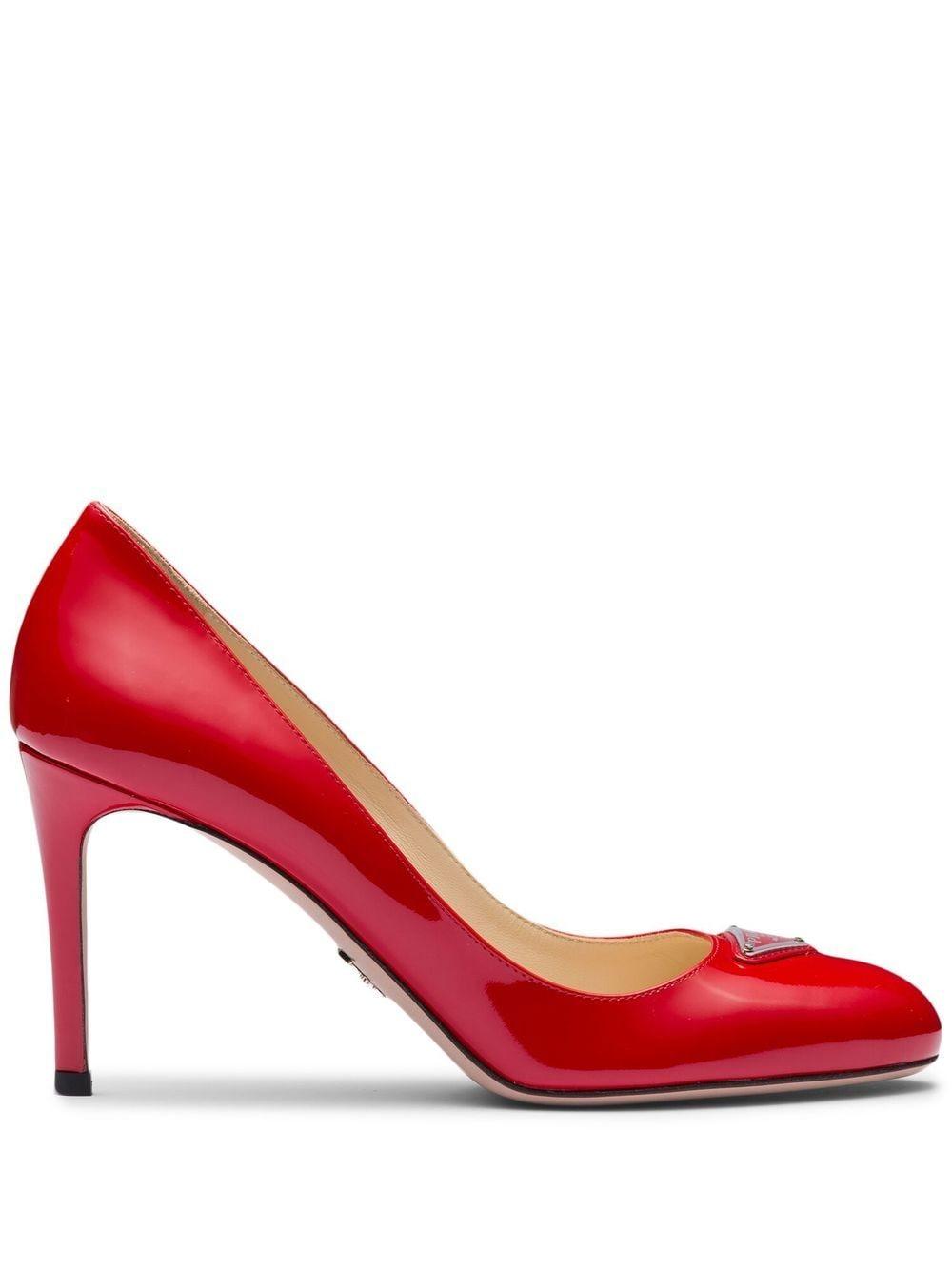 Prada Patent Leather Pumps in Red | Lyst
