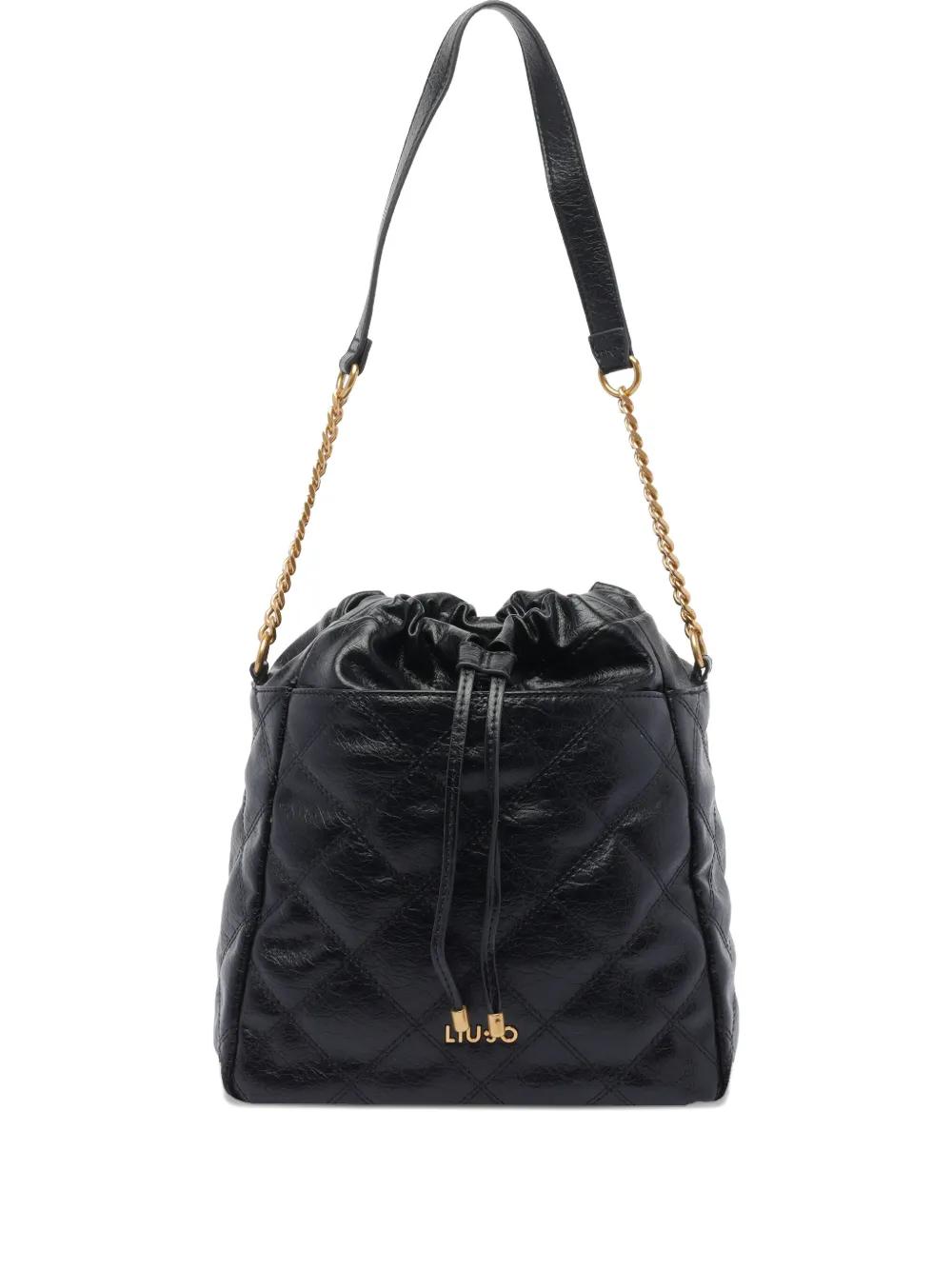 ハンドバッグ LIU JO LOGO BUCKET BAG Medium bucket bag with logo colour black | Liu Jo