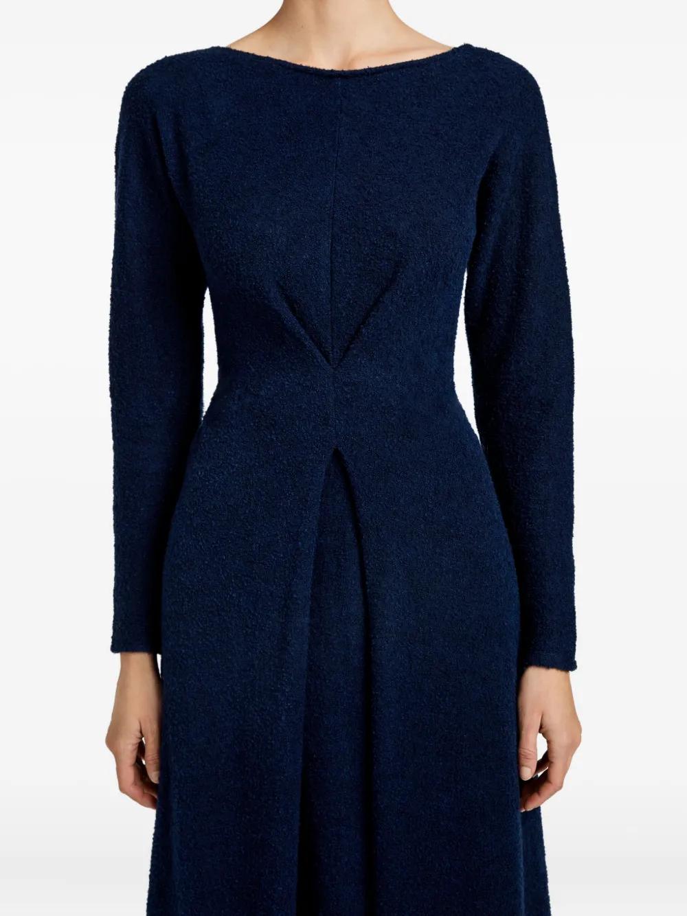 royal blue chiffon dress knee length Poly USA