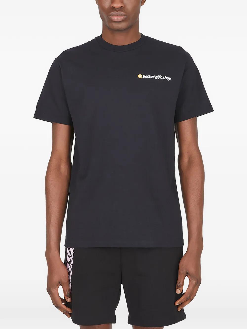 スウェット better gift shop crewneck Better Gift Shop Logo-Print Crew-Neck T-Shirt in Black | Lyst