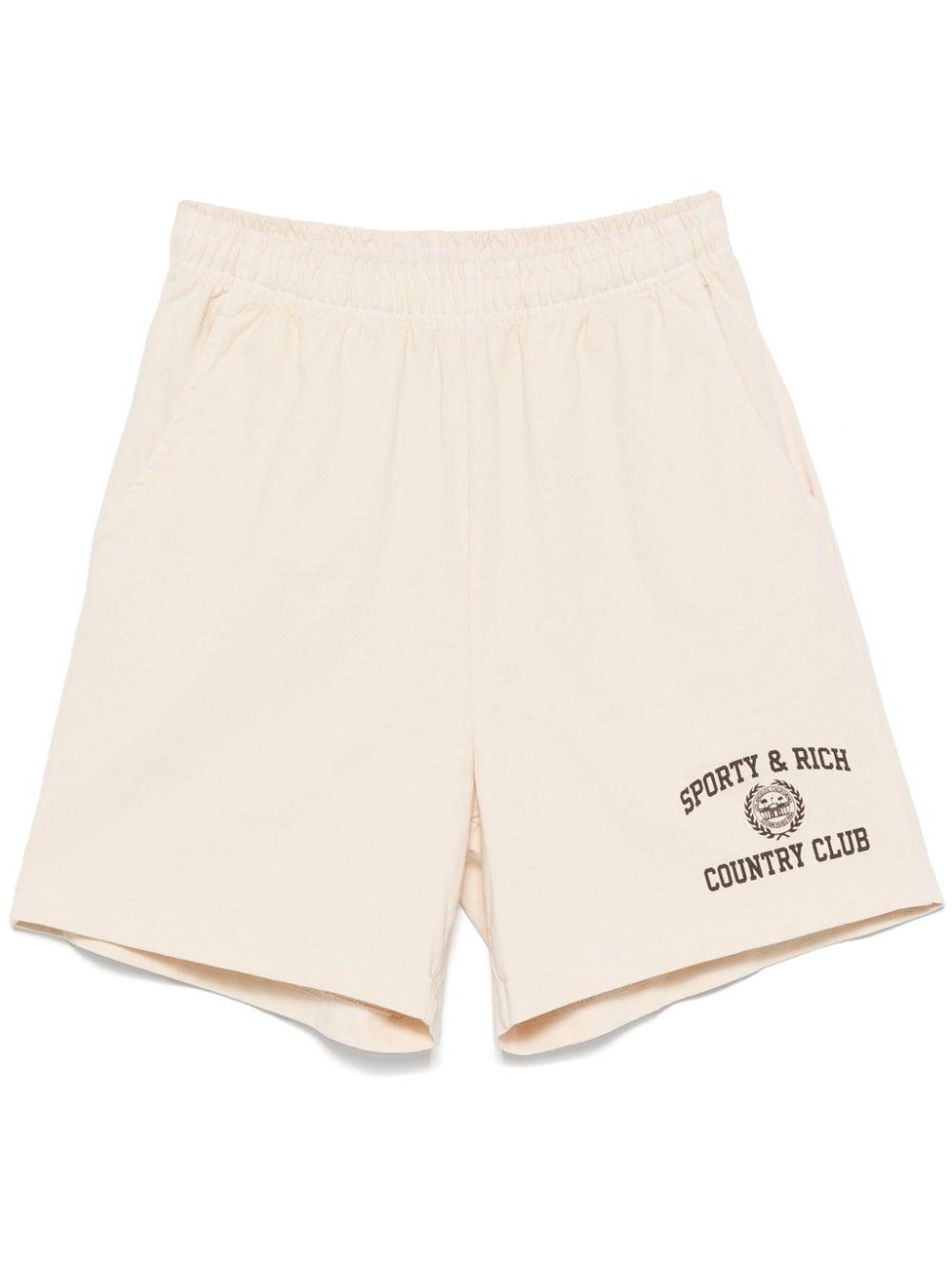 Sporty & Rich レディース ナチュラル Varsity Crest ショート Sporty & Rich レディース ナチュラル Varsity Crest ショート