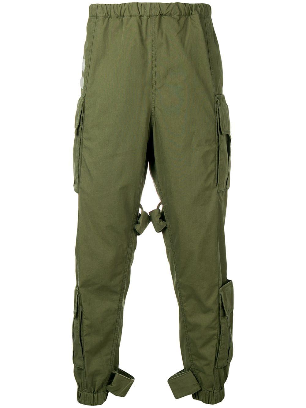 Off-White c/o Virgil Abloh Cargo Trousers in Green for Men | Lyst UK
