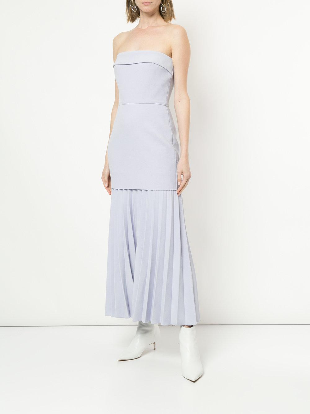 Dion lee linear crepe pleat strapless dress Clearance