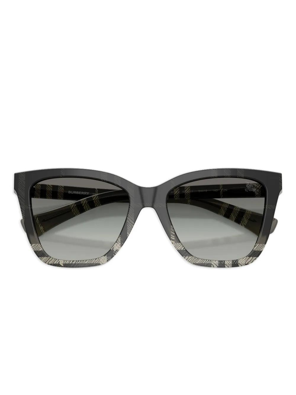 Burberry Check-Pattern Cat-Eye Sunglasses in Gray | Lyst display picture 2