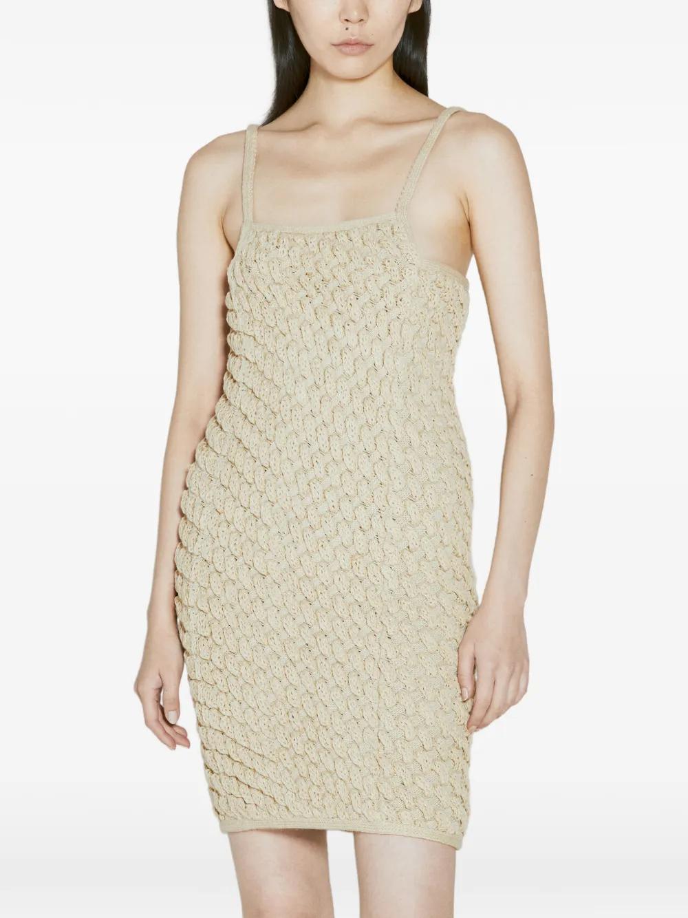 isa boulder petal crochet dress ISA BOULDER Petal Crocheted Cotton Mini Dress
