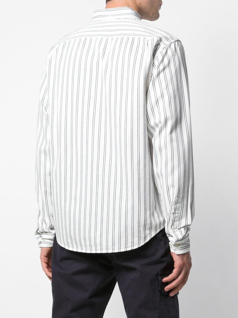 Supreme Striped Twill Shirt in White for Men | Lyst