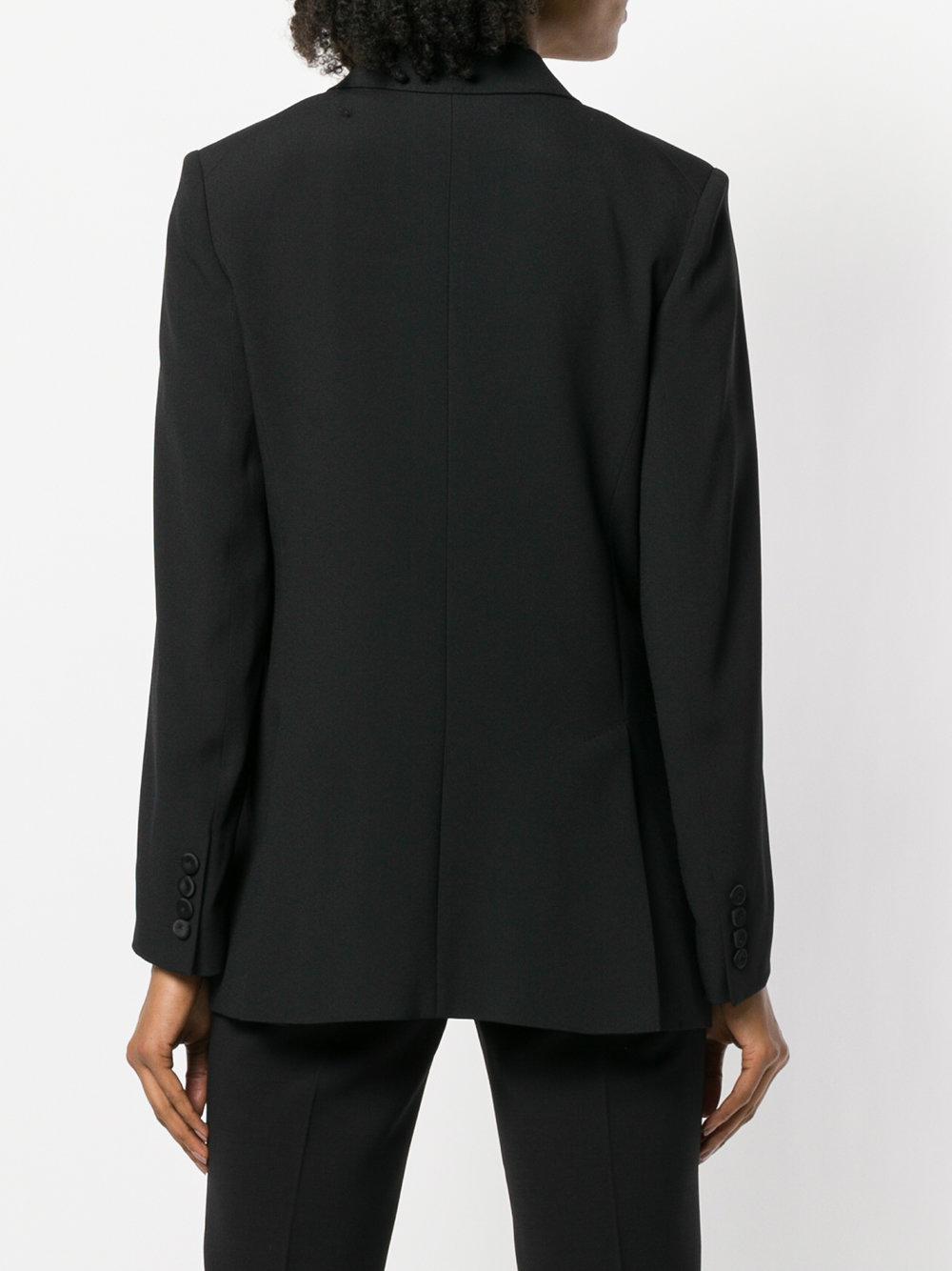 Max Mara Silk Double Breasted Dinner Jacket in Black - Lyst