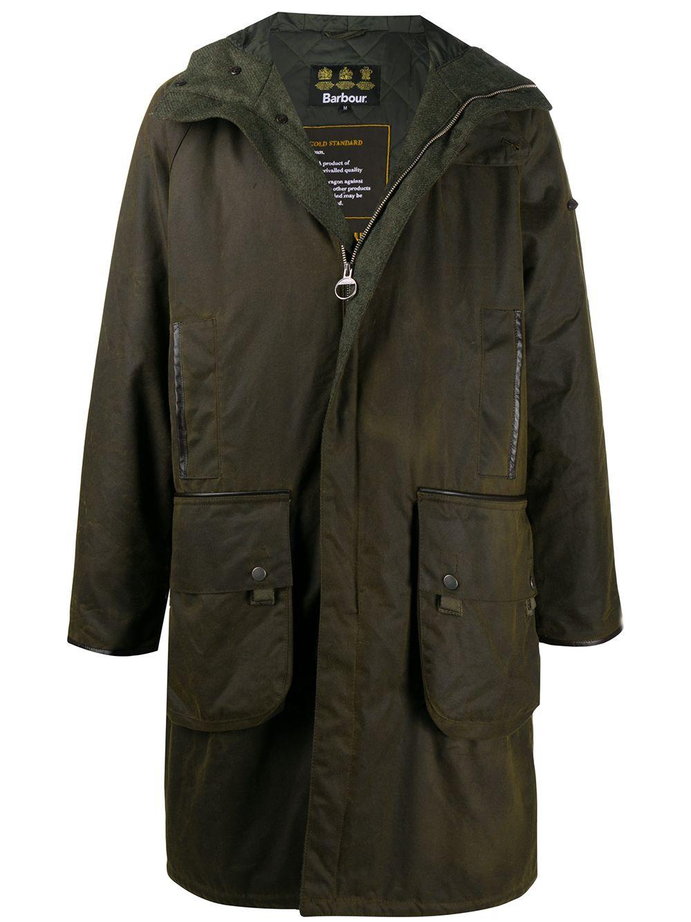 Barbour Cotton Supa-hunting Zip-up Parka Jacket in Green for Men | Lyst