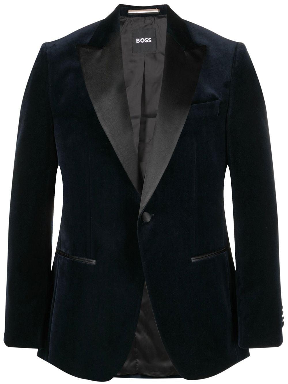 BOSS by HUGO BOSS Hutson Velvet Tuxedo Jacket in Black for Men Lyst