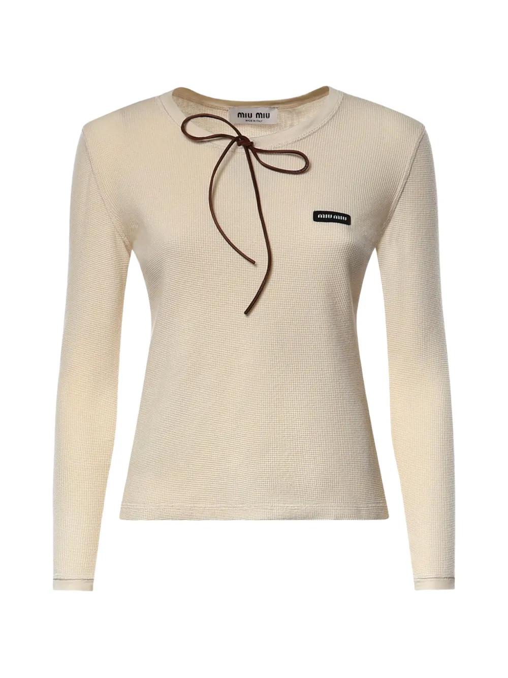 Miu Miu Long-sleeved tops for Women | Online Sale up to 39% off | Lyst