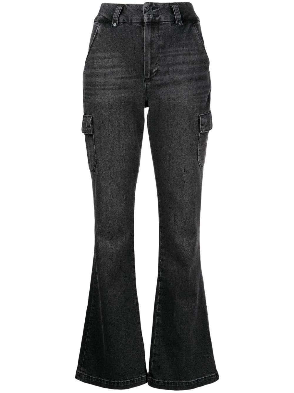 PAIGE Claudine cropped high-rise flared jeans