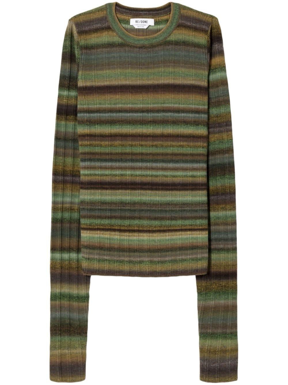 Green striped deals sweater