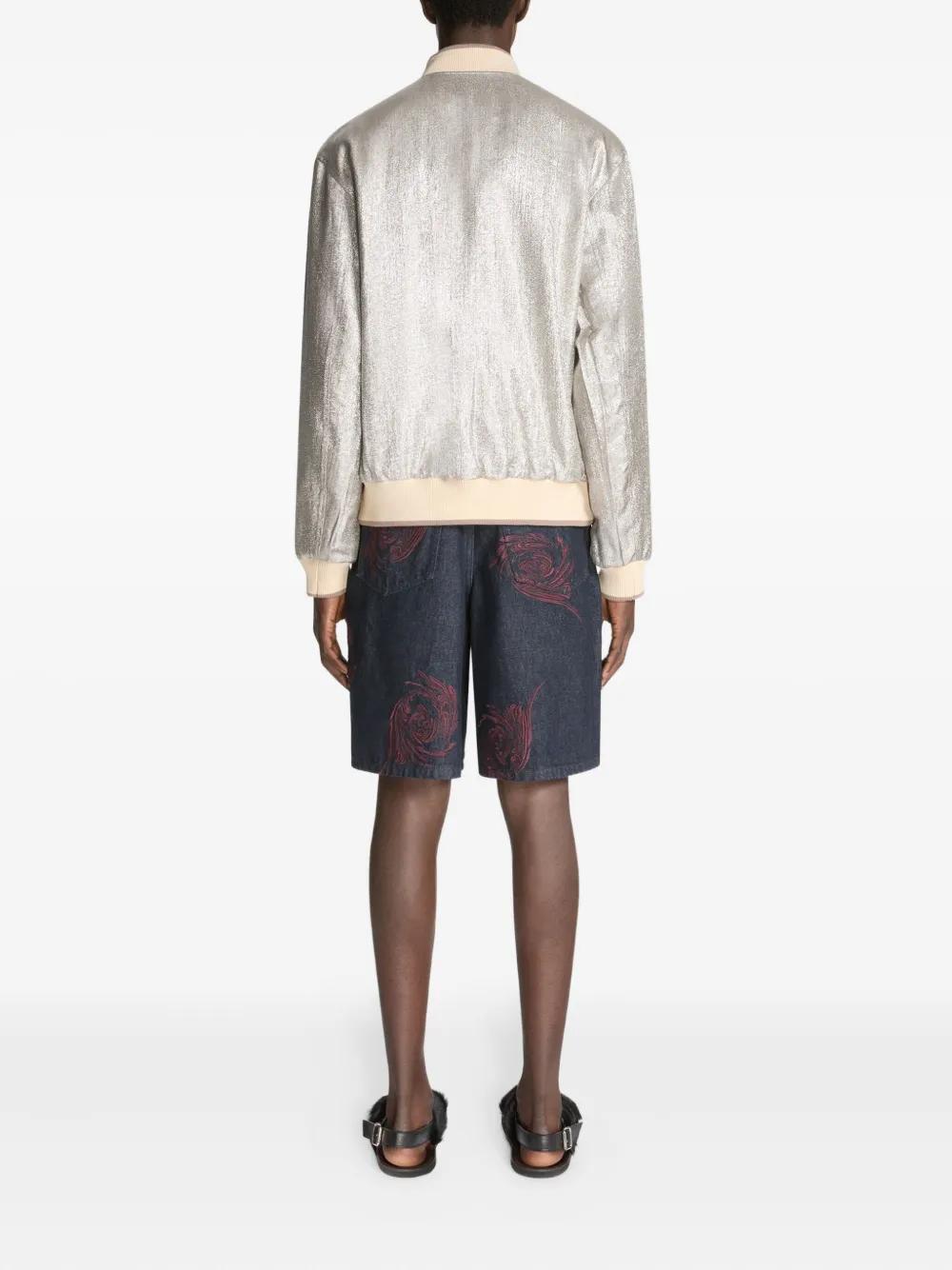 メンズ Dries Van Noten エンブロイダリー ボンバージャケット