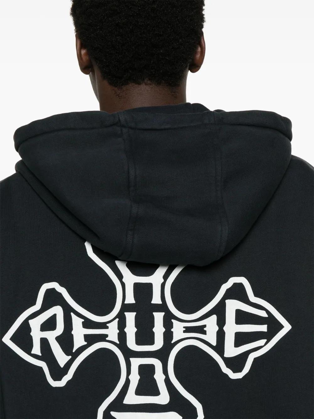 RHUDE ロゴ フーディ パーカー RHUDE ロゴ パーカー | ブラック | FARFETCH JP