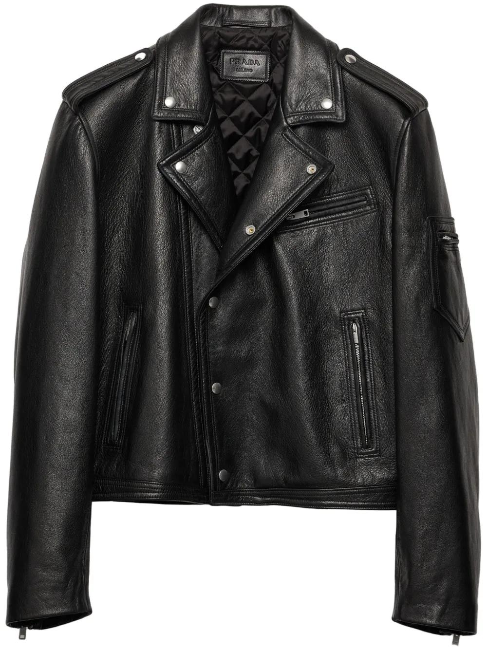 メンズ Prada レザージャケット | Lyst
