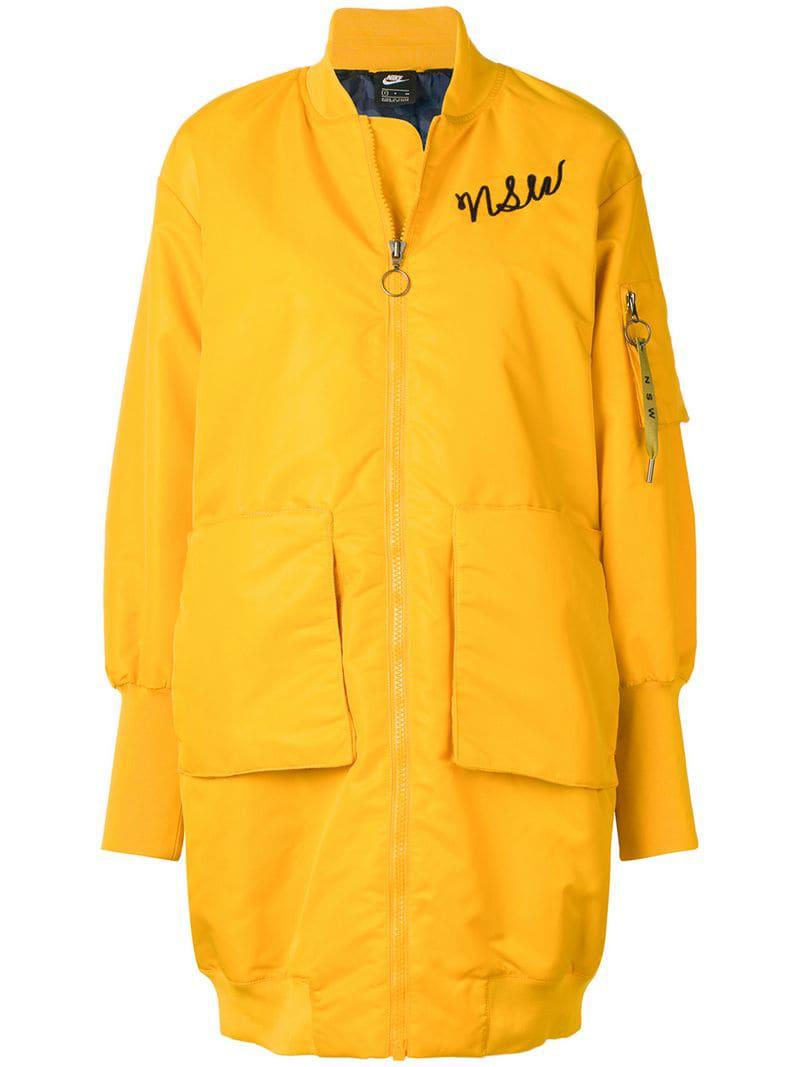 nike yellow parka