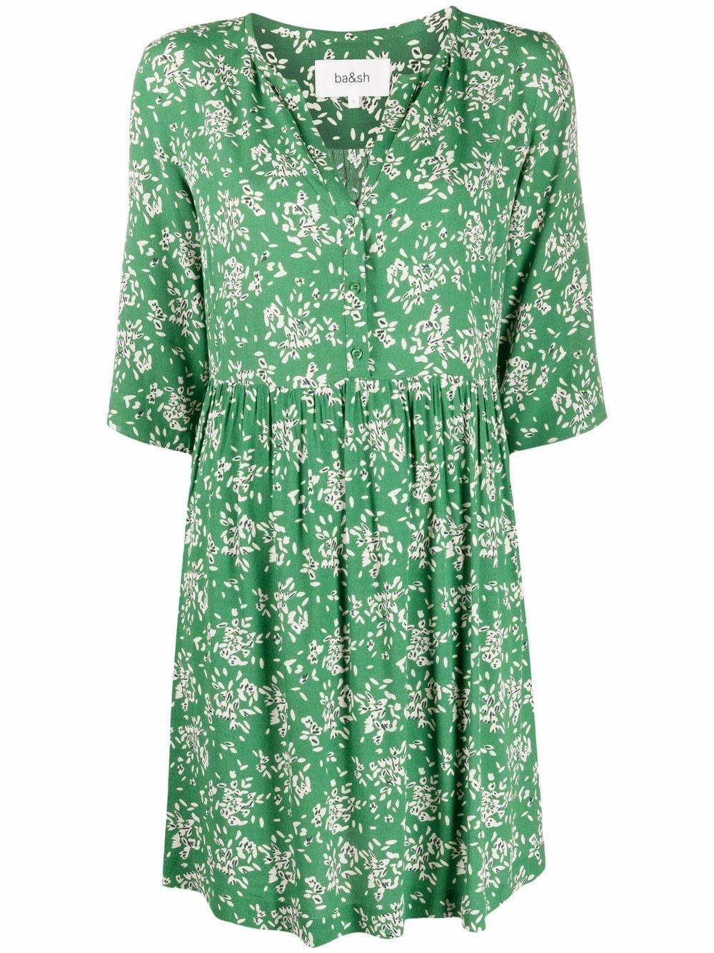 Ba&sh Vlada Floral-print Dress in Green | Lyst