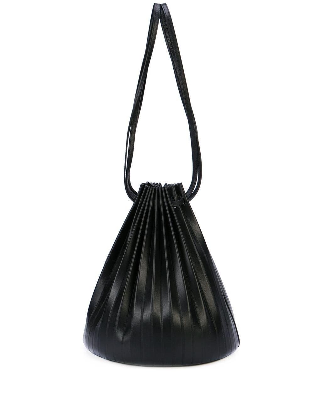 Mansur Gavriel Leather Pleated Bucket Bag in Black - Save 62% - Lyst