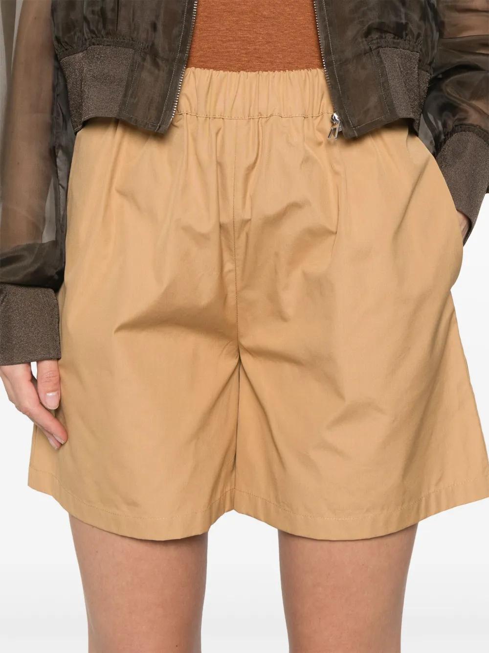 【MAX MARA】サルタノプリーツコットンブレンドポプリンショーツ Max Mara ポプリン ショートパンツ ナチュラル | Lyst