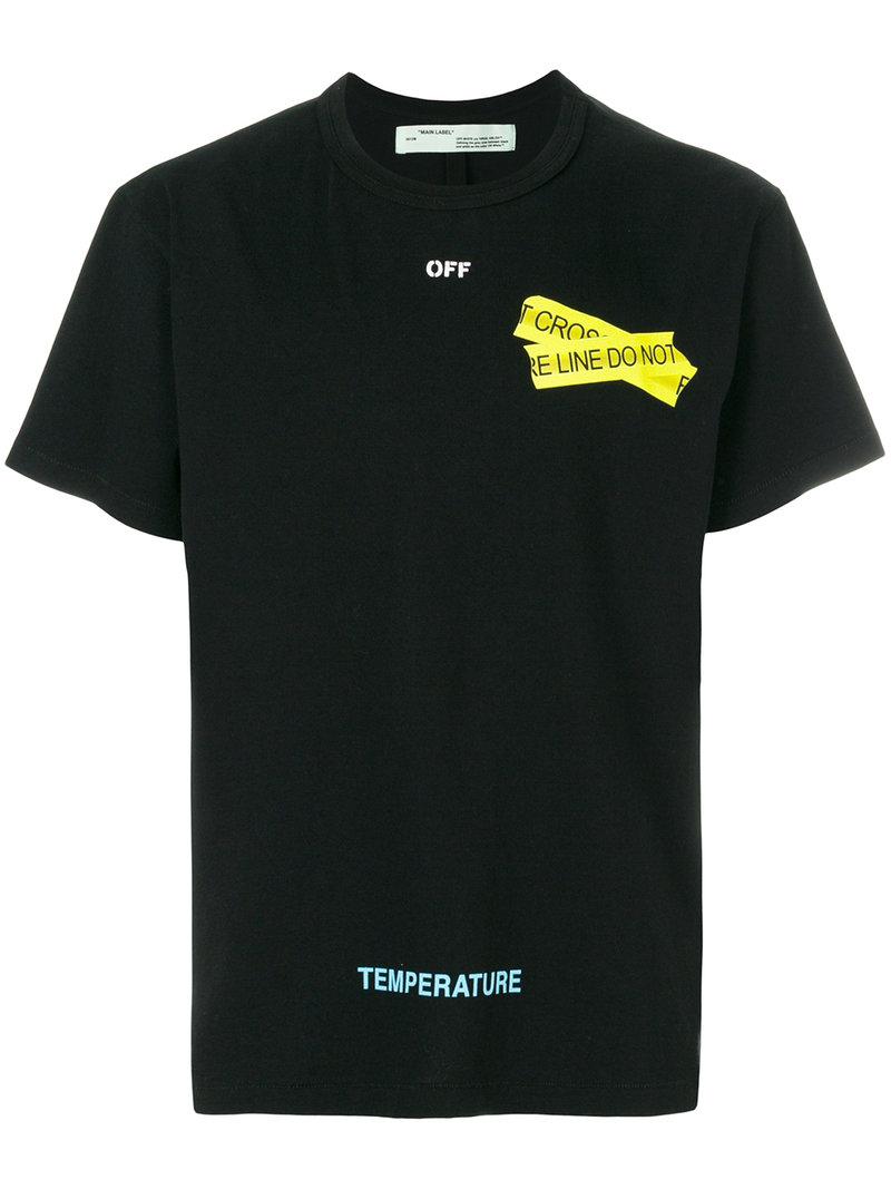 Off-White c/o Virgil Abloh Temperature Arrows T-shirt in Black for