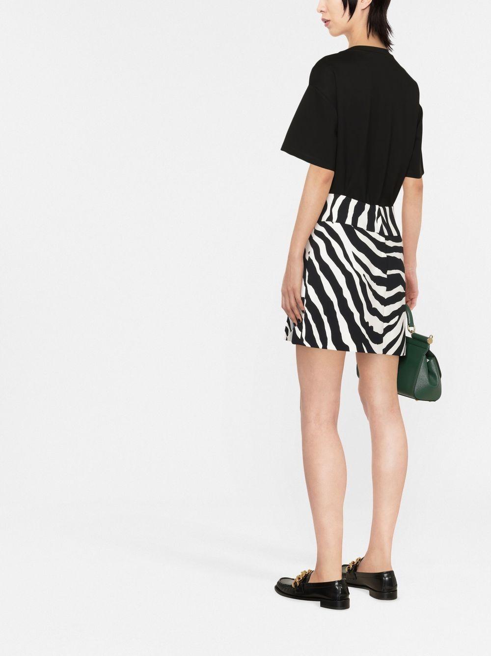 zebra print a line skirt