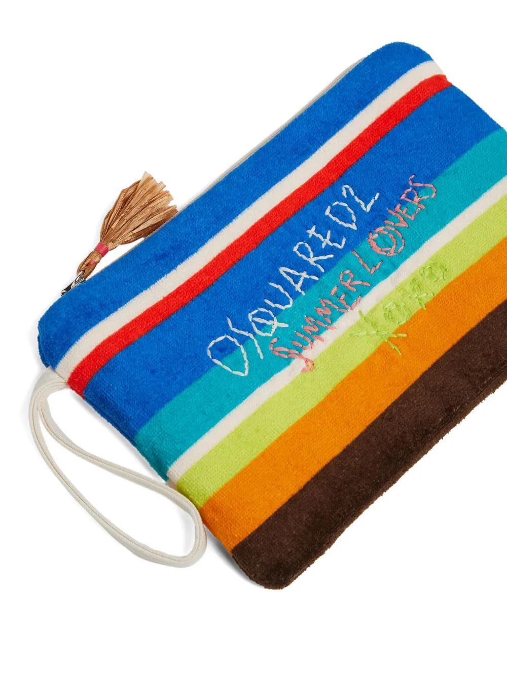 DSquared² Summer Lovers Striped Clutch Bag in Blue for Men Lyst UK