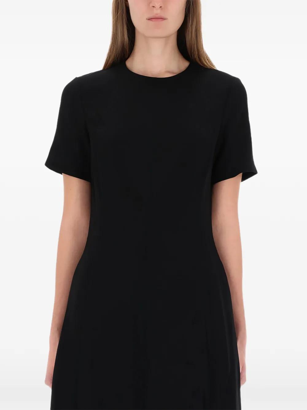 black short sleeve a line dress Tresa Below the Knee A-Line Dress
