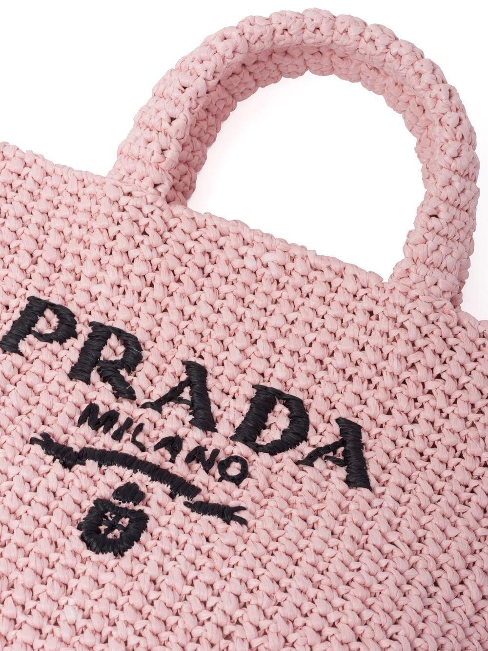 Prada Raffia Tote Bag Petal Pink in Raffia - US