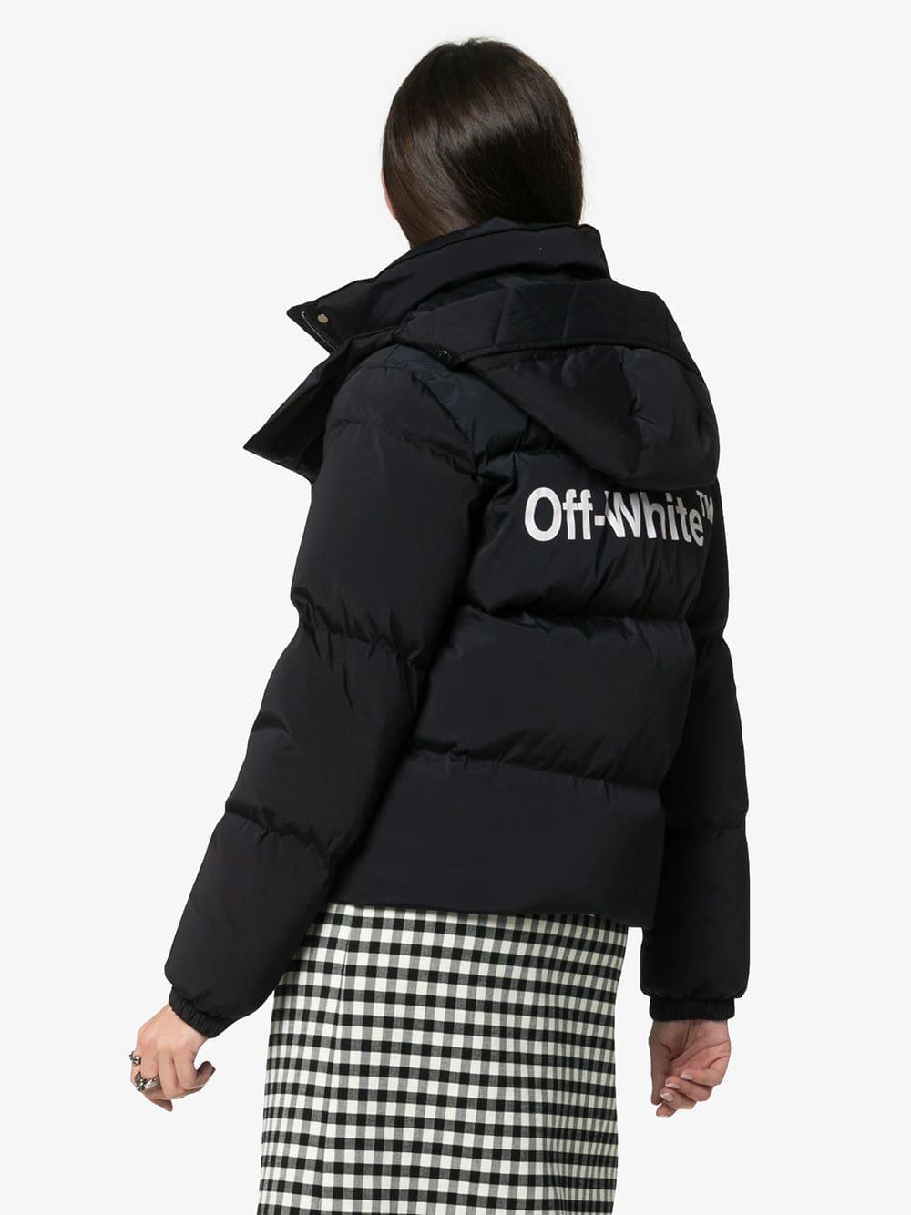 NWT OFF-WHITE C/O VIRGIL ABLOH Black Logo Print Jacket Size XS $1015