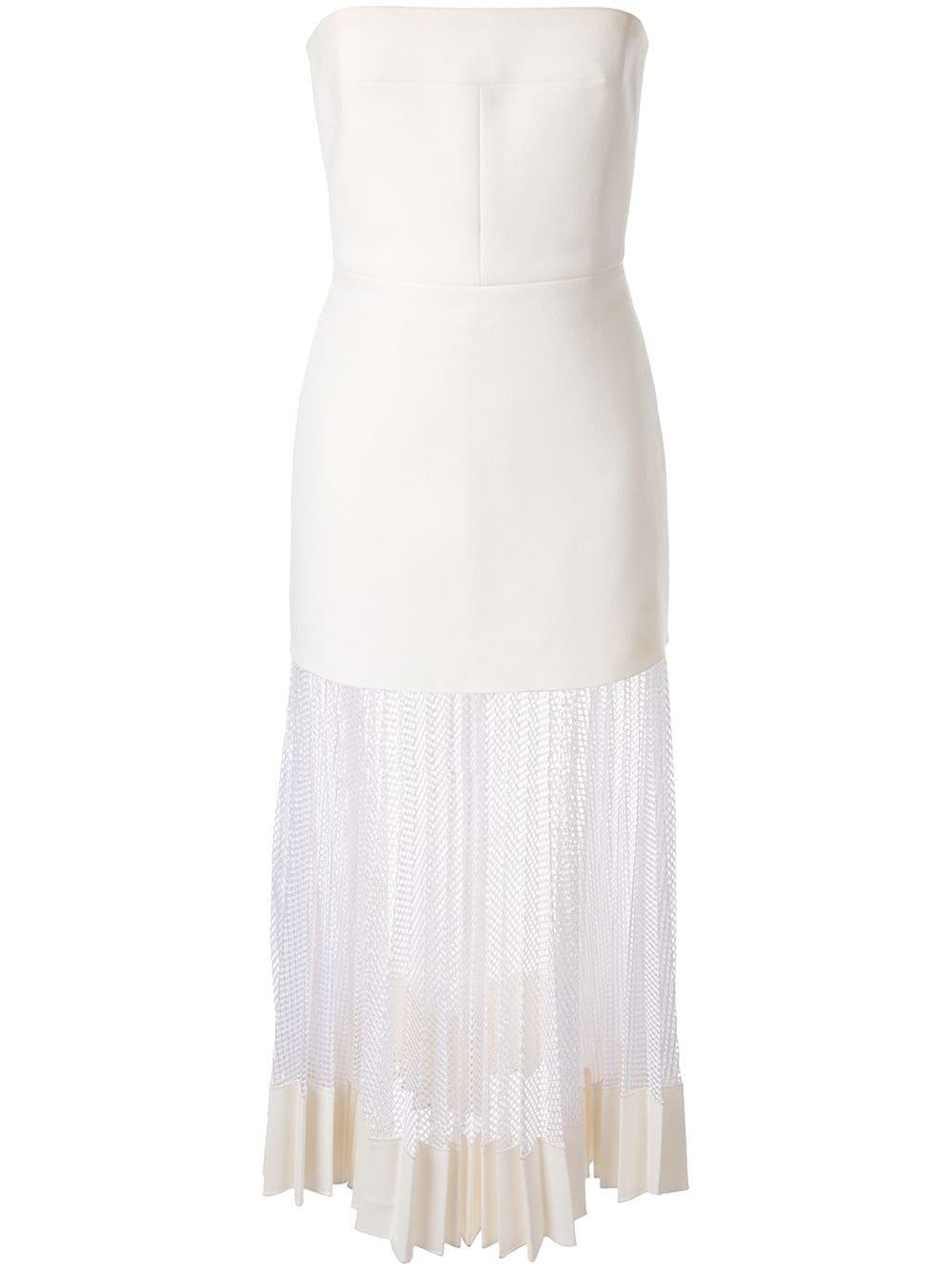 dion lee pink net pleat dress