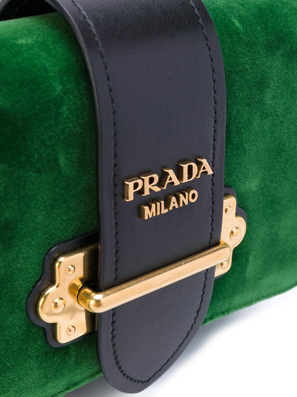 Prada Velvet Cahier Convertible Belt Bag in Green Lyst