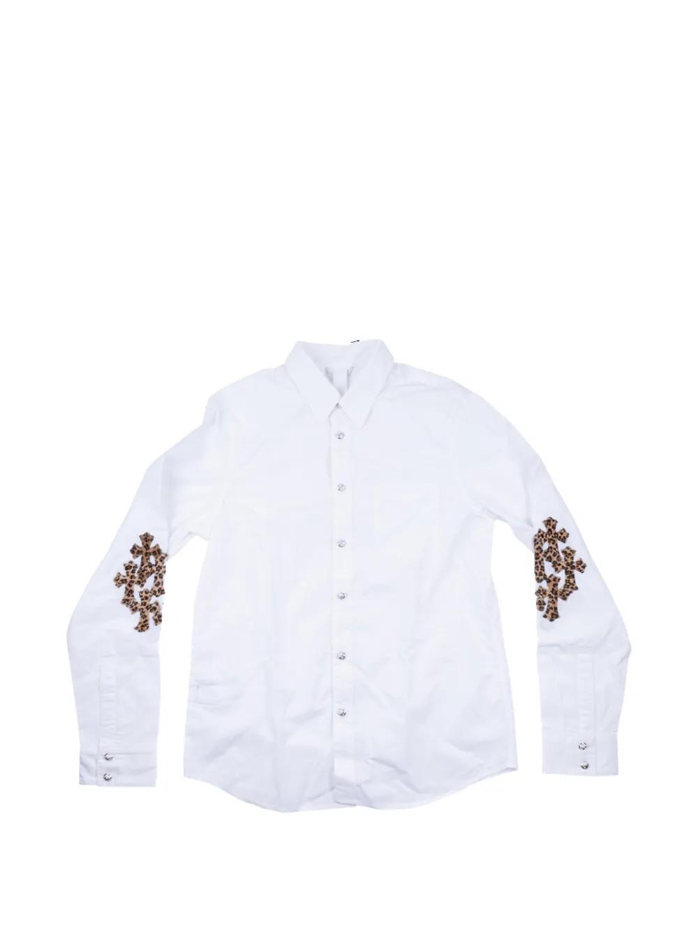 chrome hearts dress shirt Cross Patch Oversized Chrome Hearts Blue Cross Patch