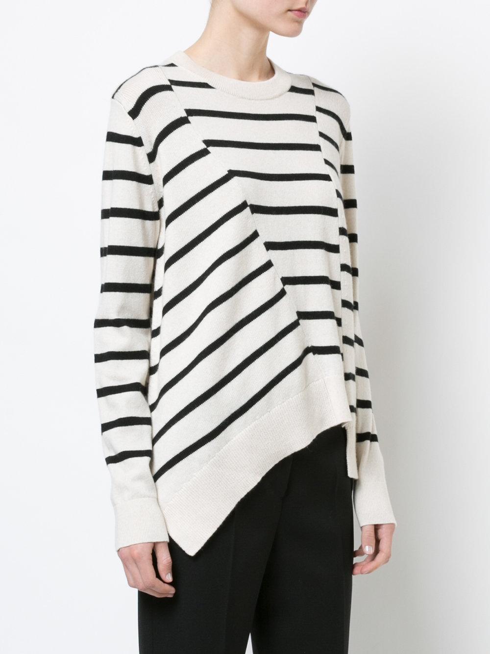 Proenza Schouler Striped Asymmetric Sweater - Lyst
