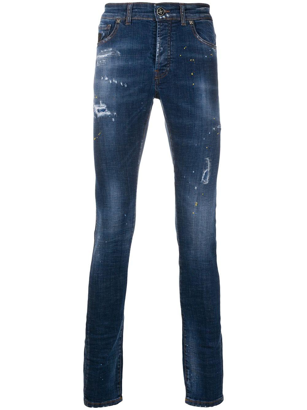 John Richmond Denim Skinny Jeans in Blue for Men - Lyst