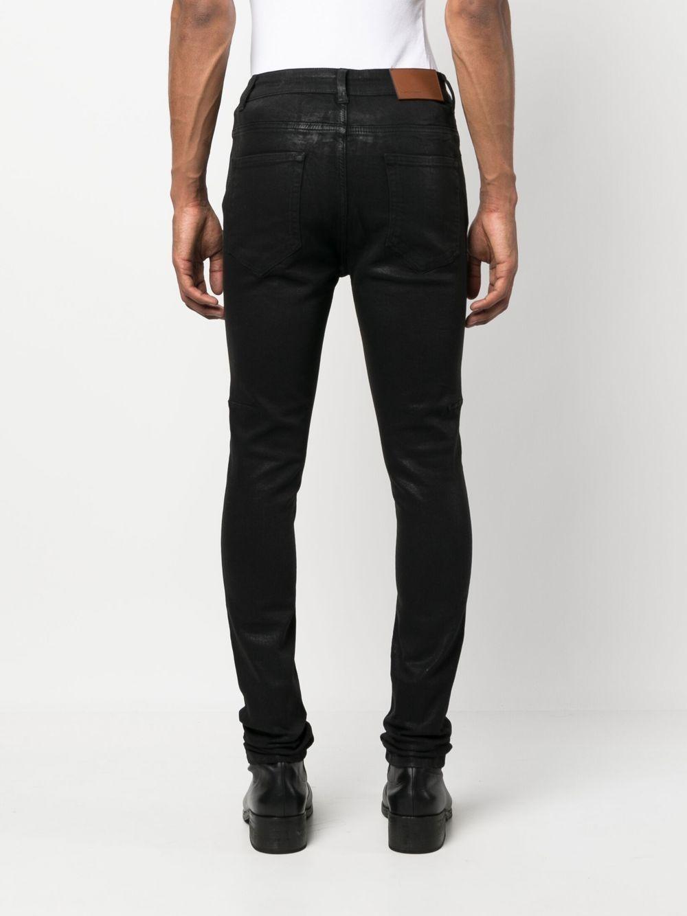 FLANEUR Wax-coated Skinny Jeans in Black Men Lyst