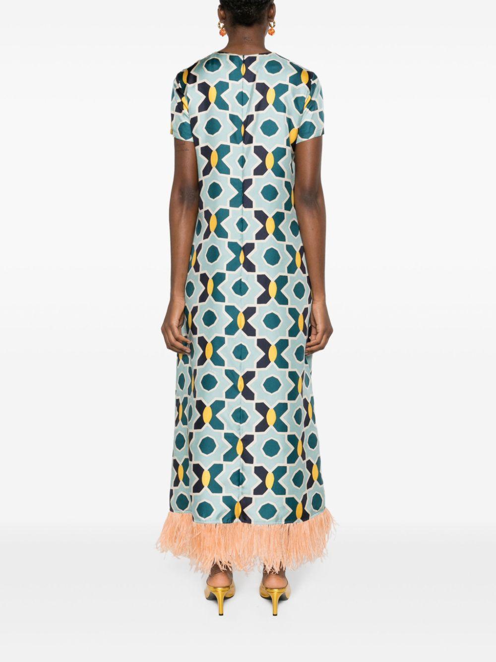 Swing geometric print dress