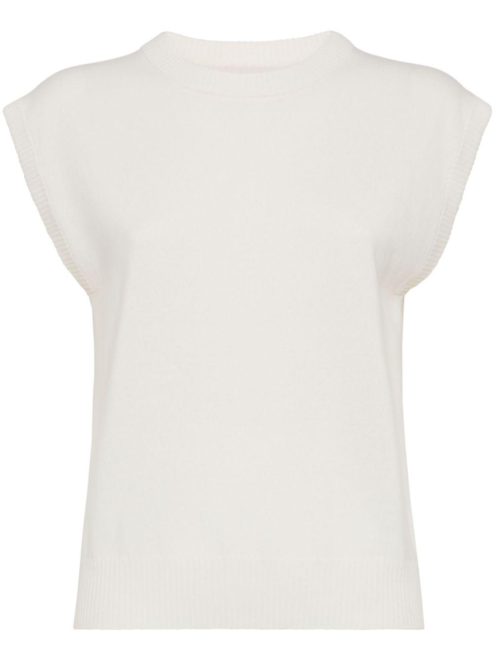 ブルネロクチネリモニーレホワイトトップス