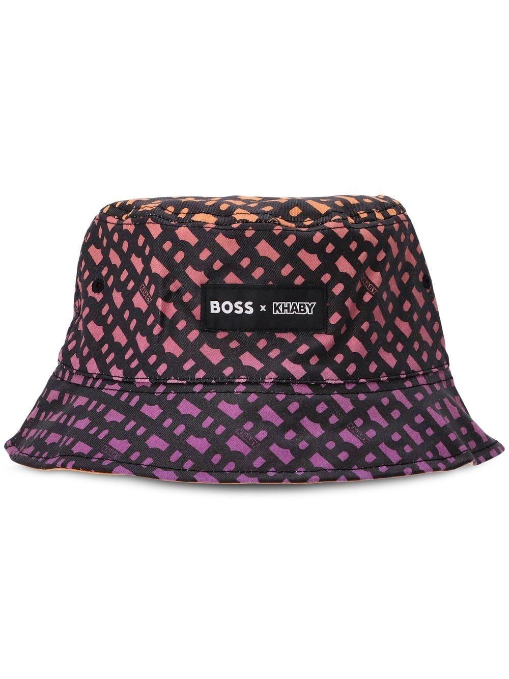 BOSS by HUGO BOSS X Khaby Monogramprint Bucket Hat in Red for Men Lyst
