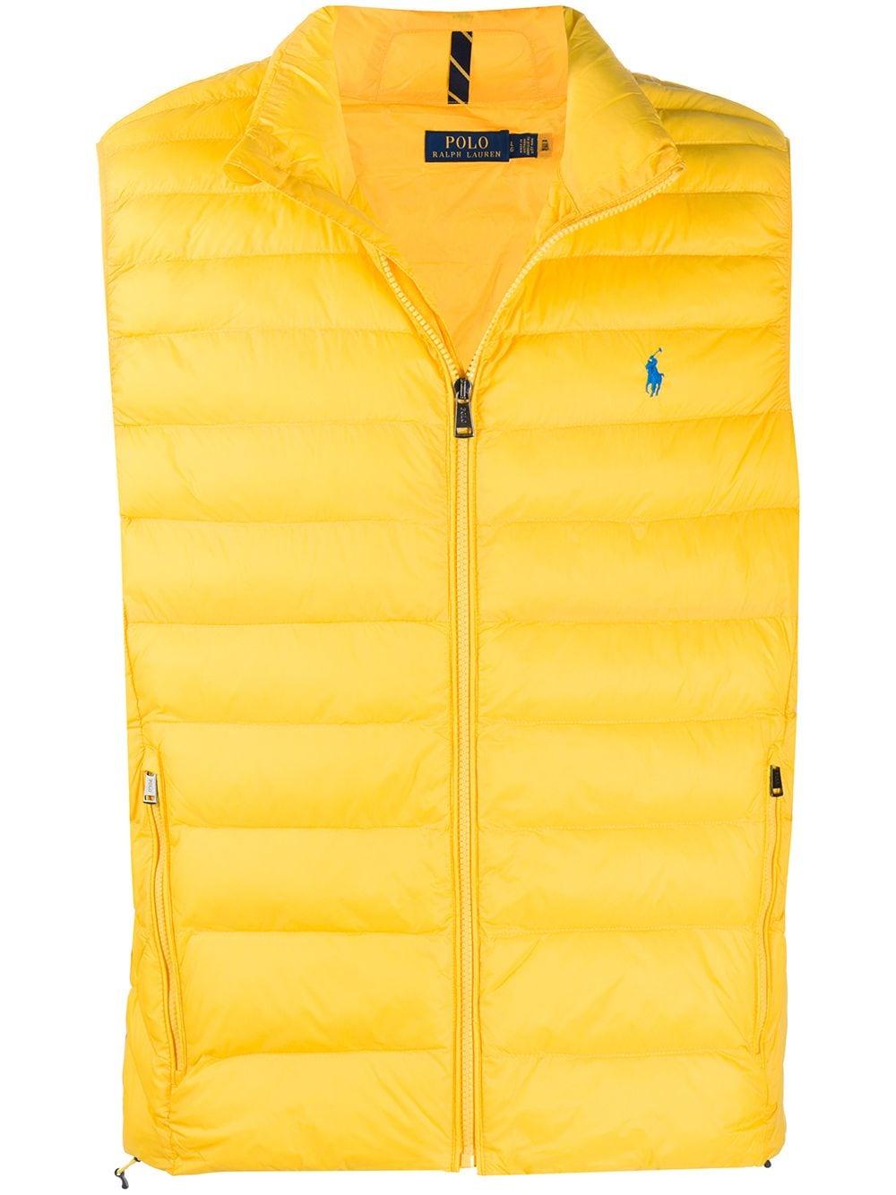 Chaleco acolchado con logo bordado Polo Ralph Lauren de hombre de color  Amarillo | Lyst